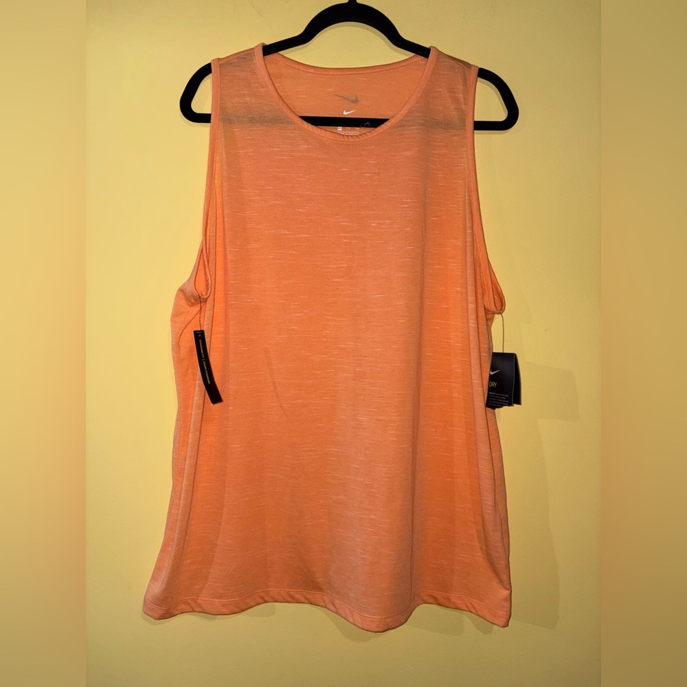 Nike Dri Fit Training Tank Heathered Orange